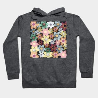 Floral Pattern of Colored Scarlet Pimpernel Flowers Hoodie